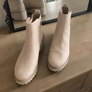 Dolce Vita Beige Chunky Boots